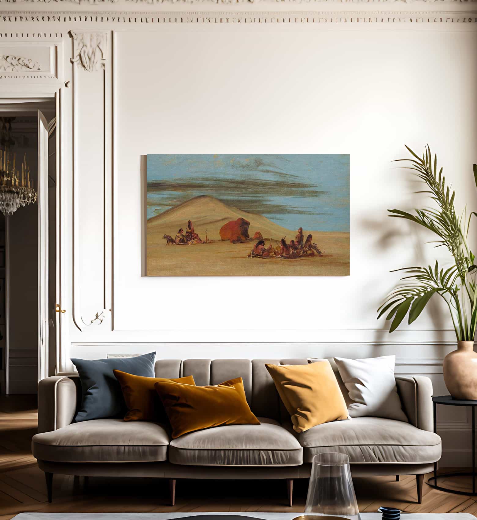 Sioux Worshiping At The Red Boulders By George Catlin Fine Art Print