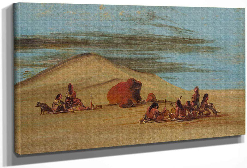 Sioux Worshiping At The Red Boulders By George Catlin Fine Art Print