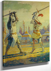 Sir Nigel Sustains Endlands Honor In The Lists By NC Wyeth Fine Art Print