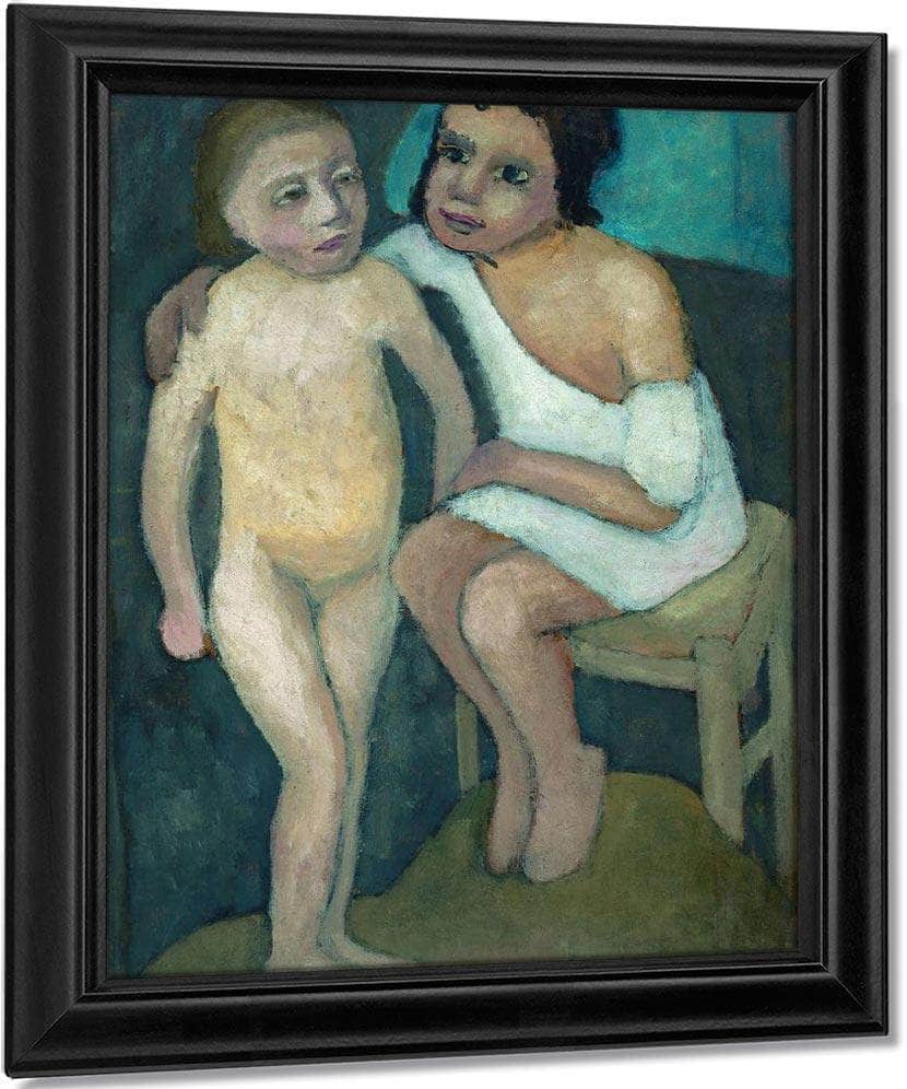 Sitting Girl And Nude 1906 By Paula Modersohn Becker Fine Art Print