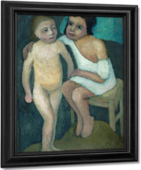 Sitting Girl And Nude 1906 By Paula Modersohn Becker Fine Art Print