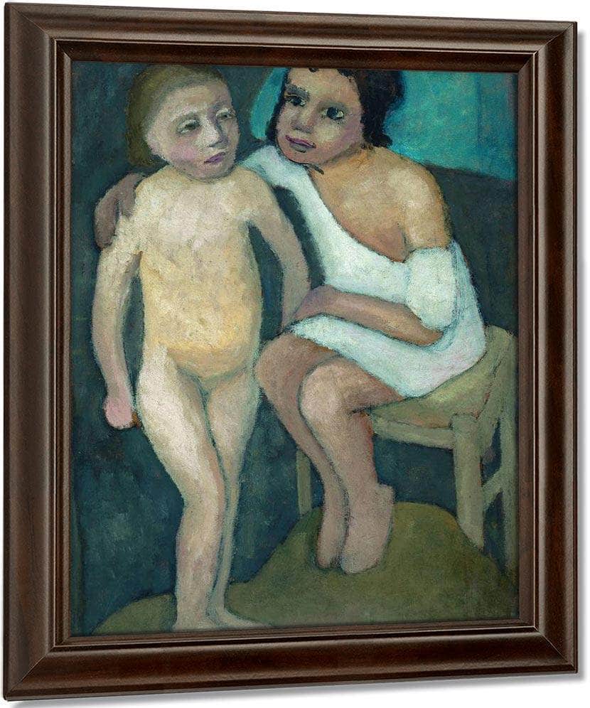 Sitting Girl And Nude 1906 By Paula Modersohn Becker Fine Art Print
