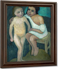 Sitting Girl And Nude 1906 By Paula Modersohn Becker Fine Art Print