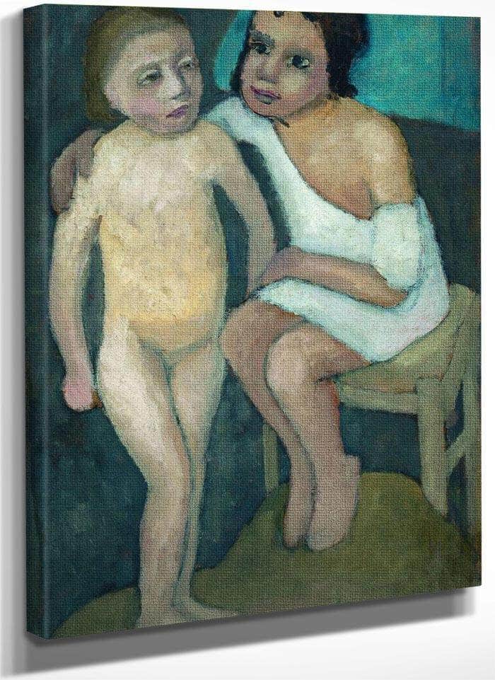 Sitting Girl And Nude 1906 By Paula Modersohn Becker Fine Art Print
