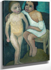 Sitting Girl And Nude 1906 By Paula Modersohn Becker Fine Art Print