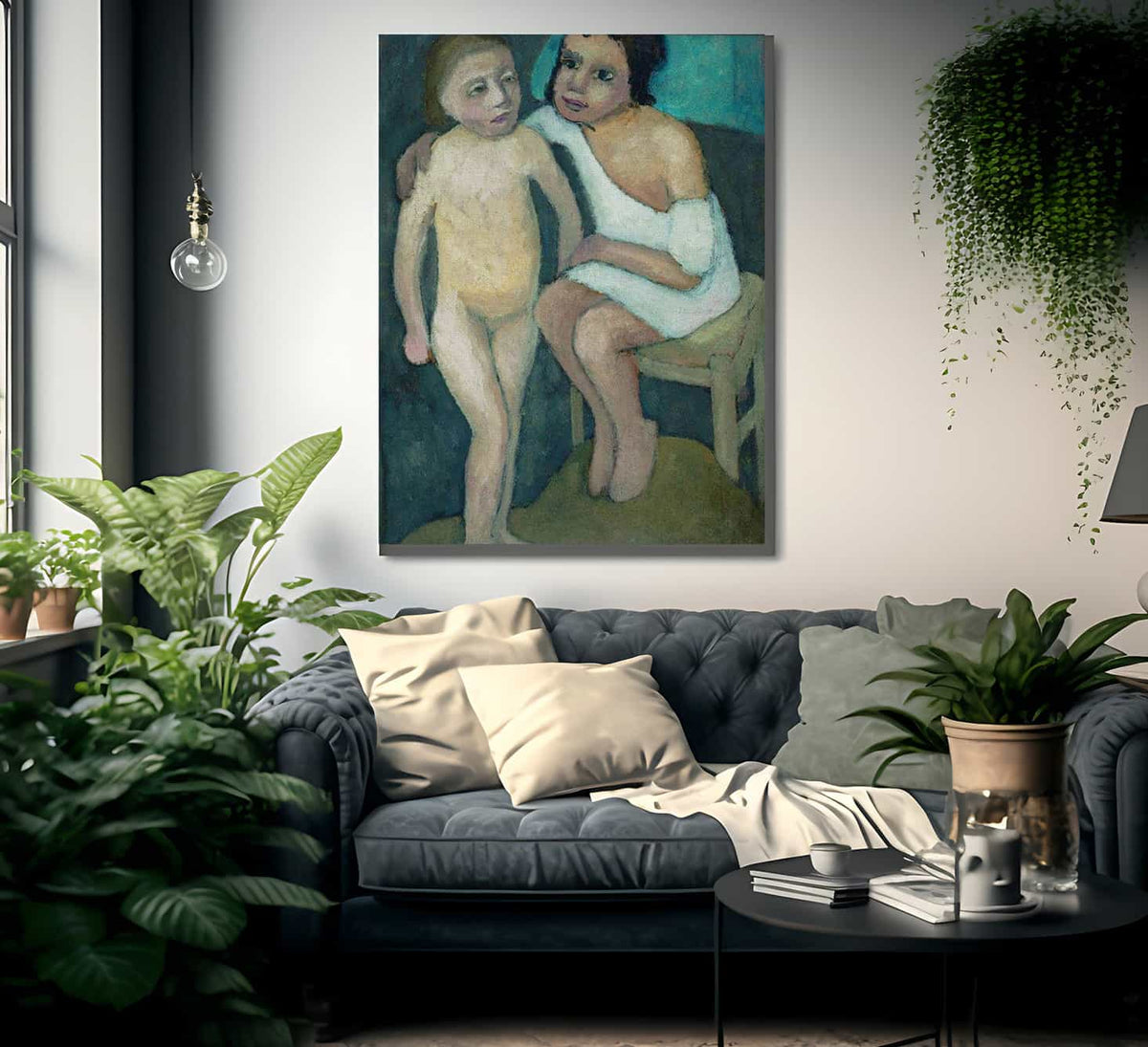 Sitting Girl And Nude 1906 By Paula Modersohn Becker Fine Art Print