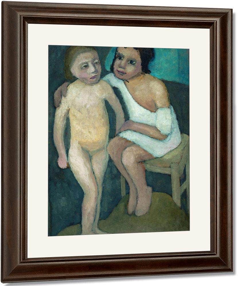Sitting Girl And Nude 1906 By Paula Modersohn Becker Fine Art Print