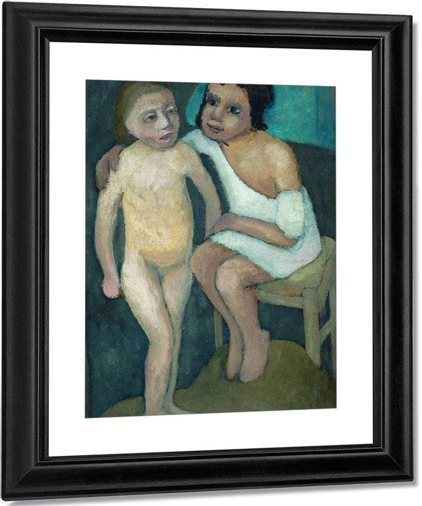 Sitting Girl And Nude 1906 By Paula Modersohn Becker Fine Art Print