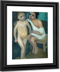 Sitting Girl And Nude 1906 By Paula Modersohn Becker Fine Art Print
