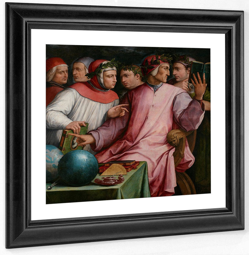 Six Tuscan Poets 1544 By Giorgio Vasari Fine Art Print