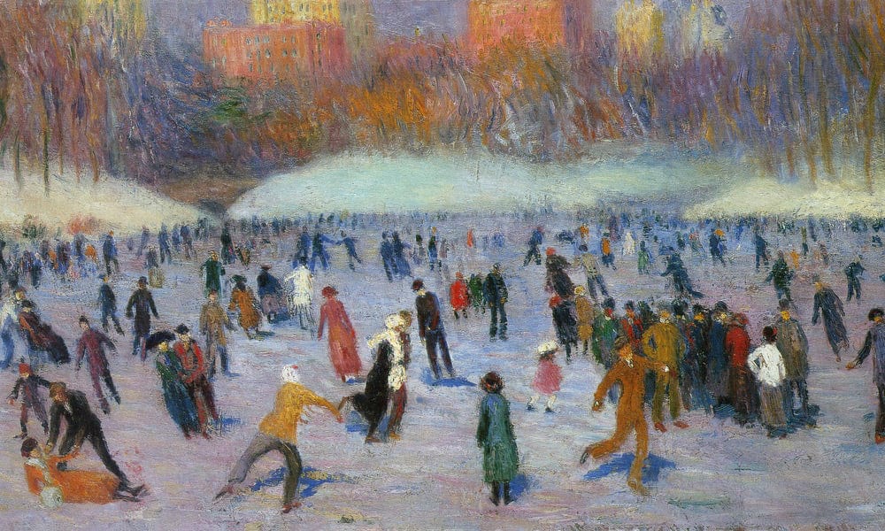 Skater Central Park 1912 By William Glackens Fine Art Print