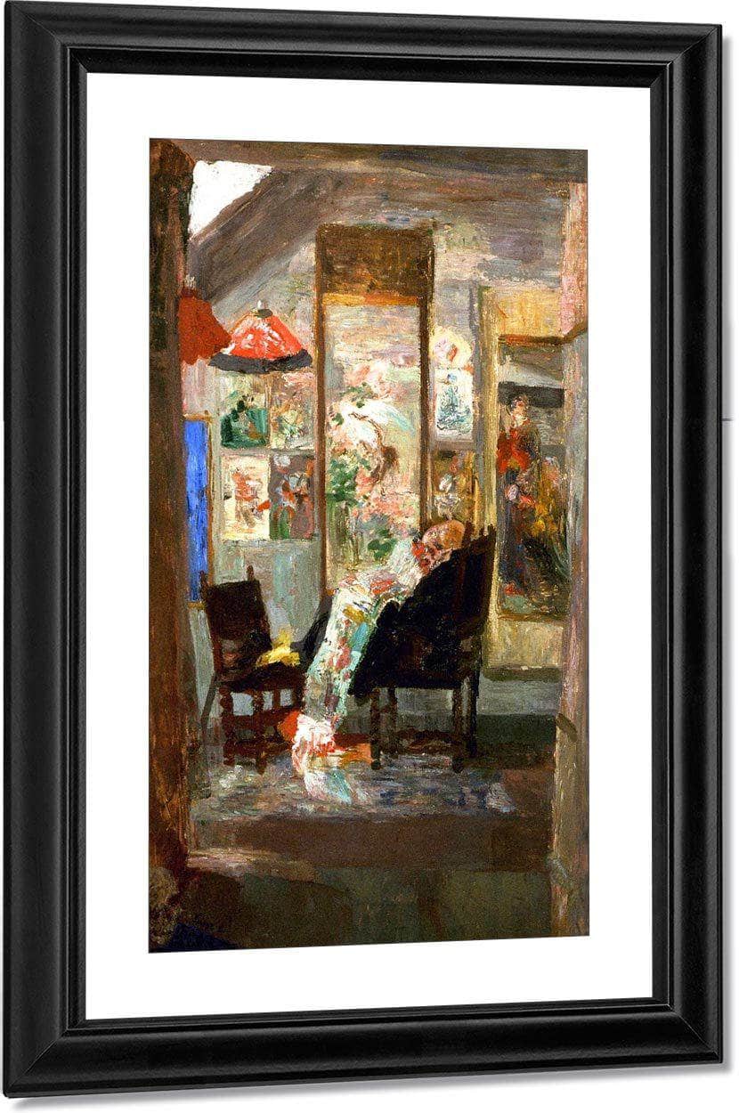 Skeleton Looking At Chinoiseries By James Ensor Fine Art Print
