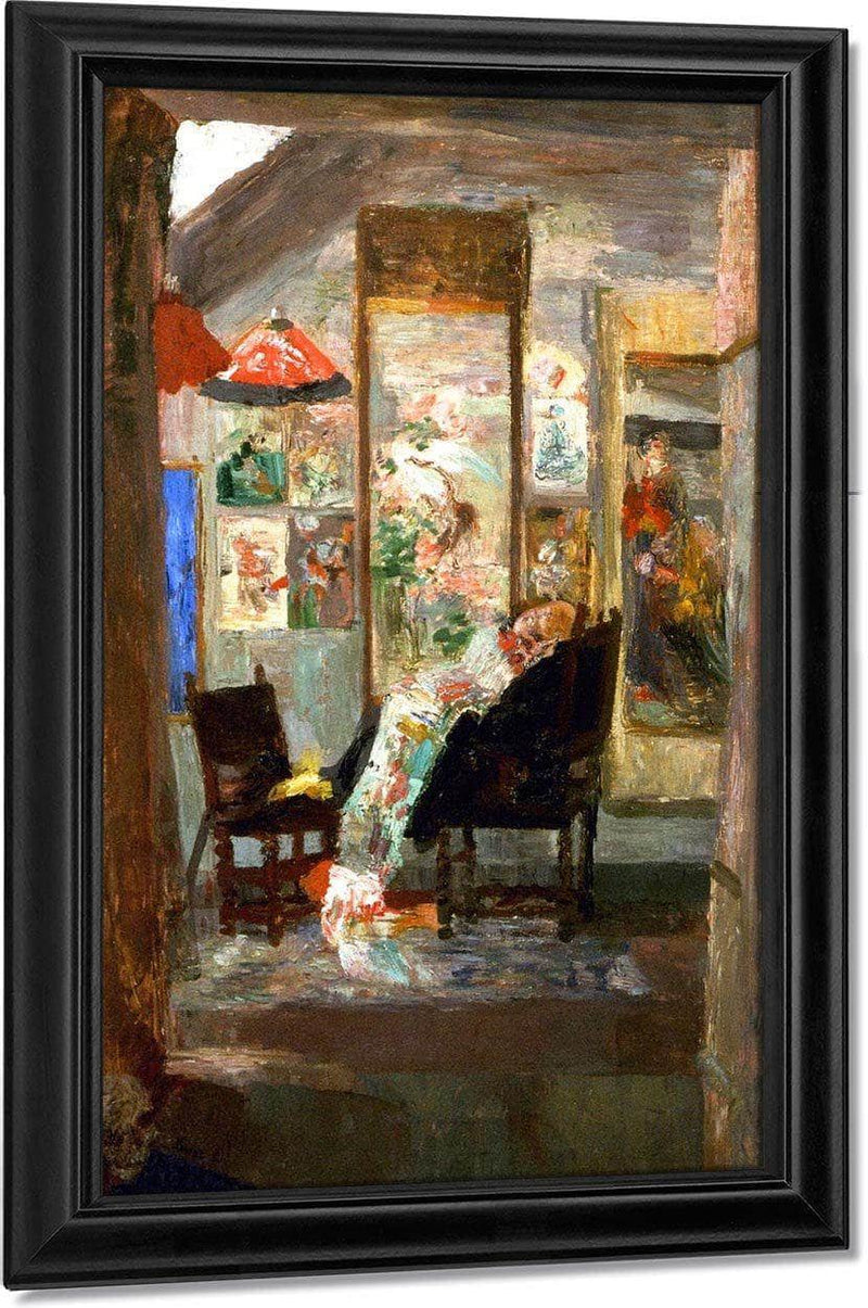 Skeleton Looking At Chinoiseries By James Ensor Fine Art Print