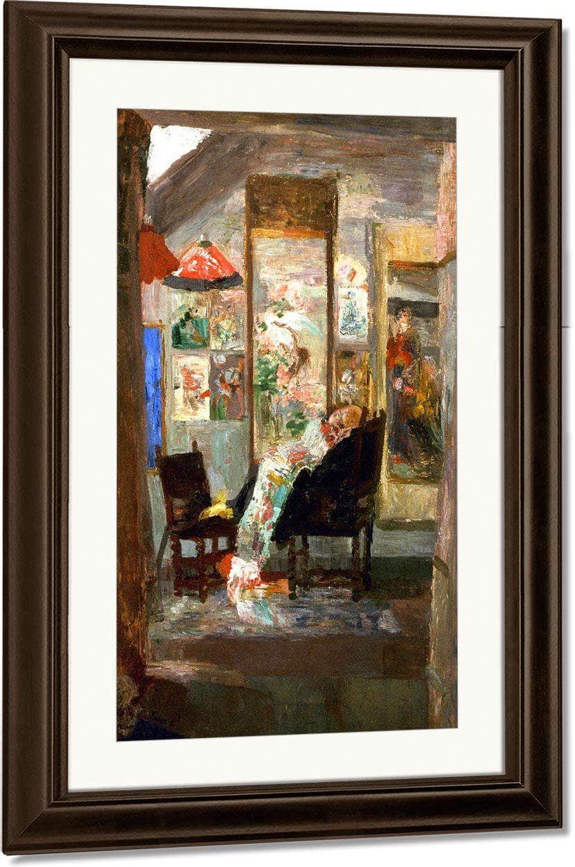Skeleton Looking At Chinoiseries By James Ensor Fine Art Print