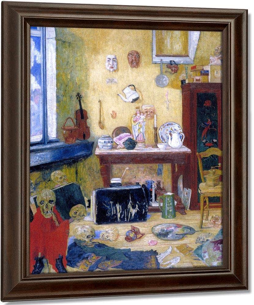 Skeletons In The Studio By James Ensor Fine Art Print
