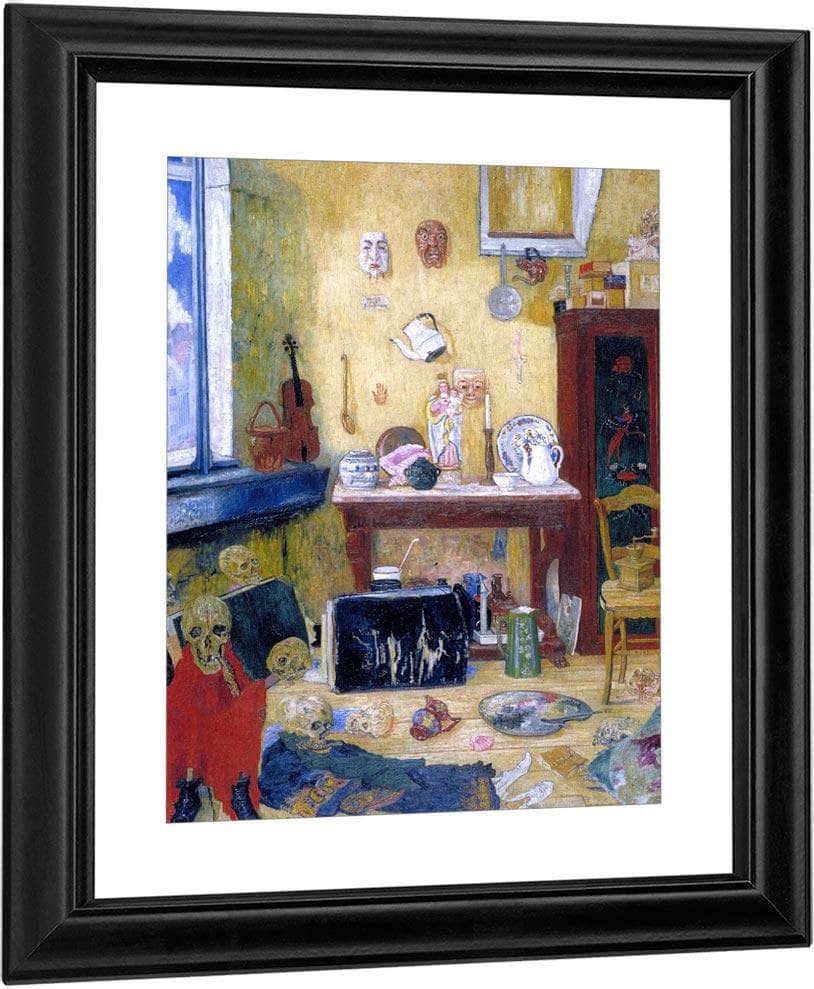 Skeletons In The Studio By James Ensor Fine Art Print