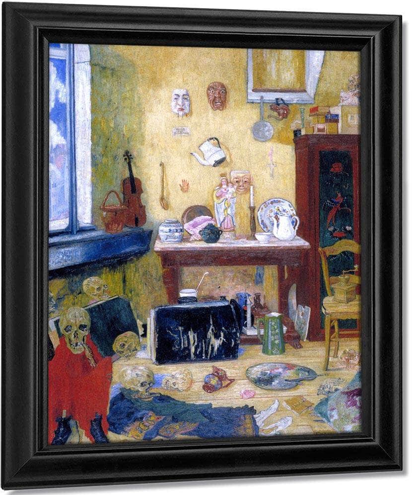 Skeletons In The Studio By James Ensor Fine Art Print