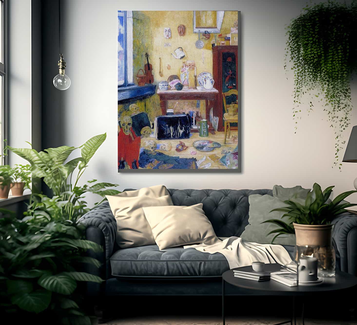 Skeletons In The Studio By James Ensor Fine Art Print