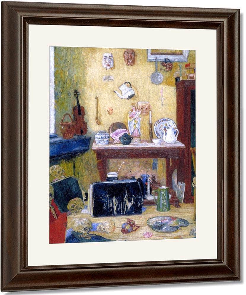 Skeletons In The Studio By James Ensor Fine Art Print