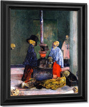 Skeletons Trying To Warm Themselves By James Ensor Fine Art Print
