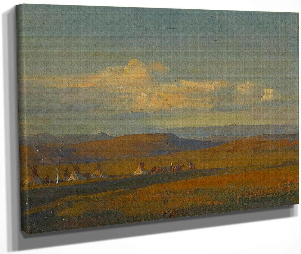 Sketch For Composition (Encampment In The Open West) 1907 By Maynard Dixon Fine Art Print