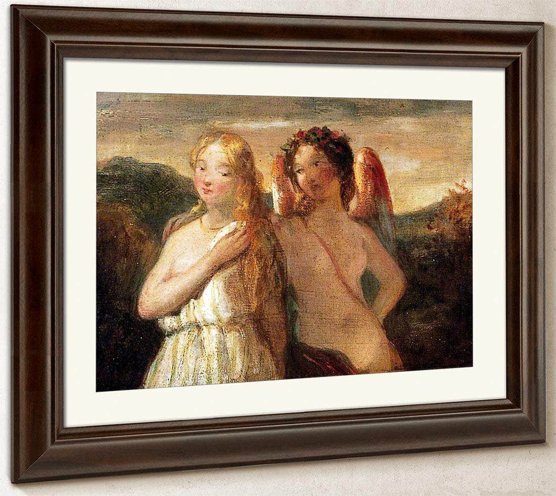 Sketch Of Venus And Psyche By William Etty Fine Art Print