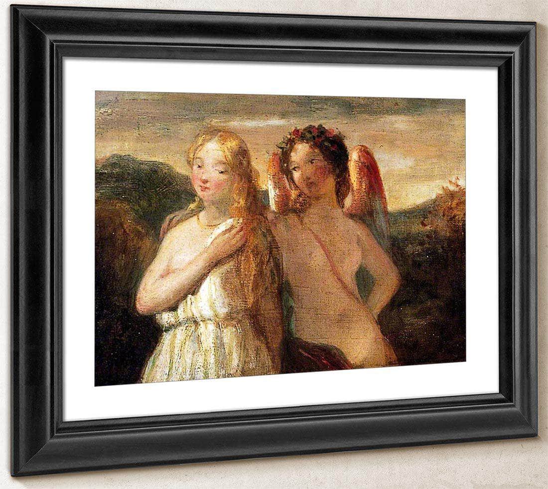 Sketch Of Venus And Psyche By William Etty Fine Art Print