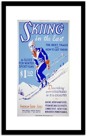 Skiing In The East  Vintage Poster Fine Art Print