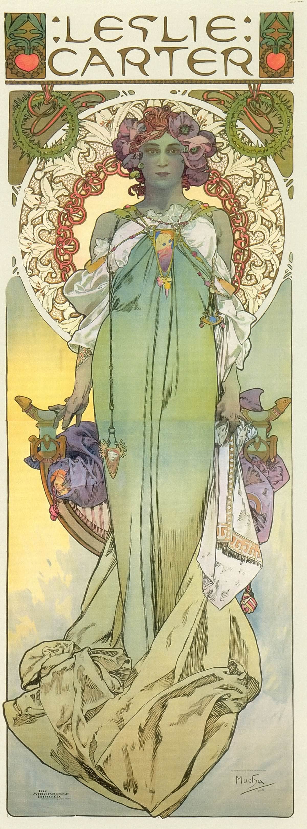 Slavia Insurance Bank In Prague by Alphonse Mucha Fine Art Print. Fine Art Print