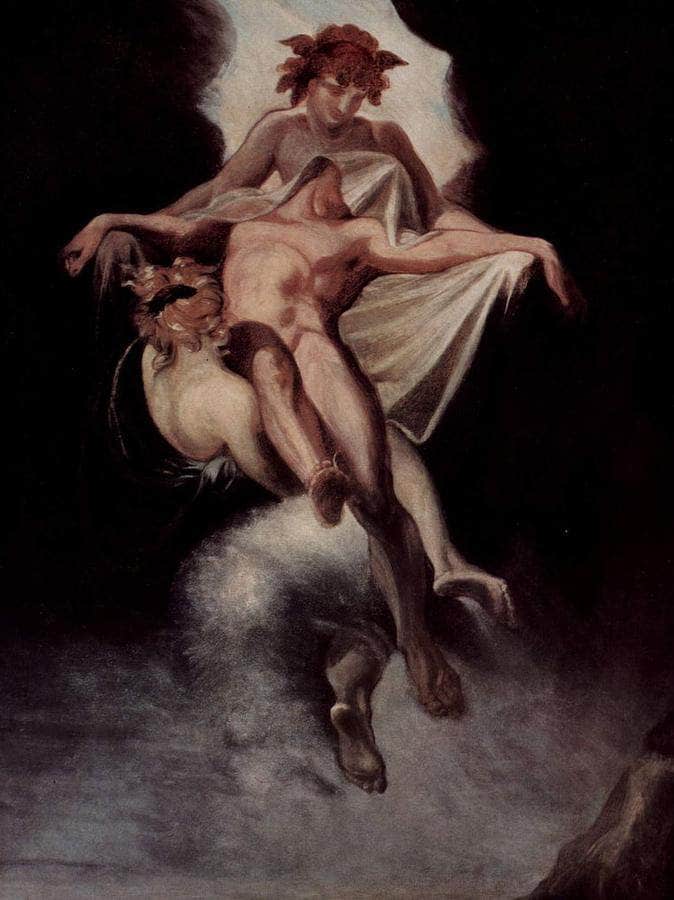 Sleep And Death Carrying Away Sarpedon Of Lycia By Henry Fuseli Fine Art Print