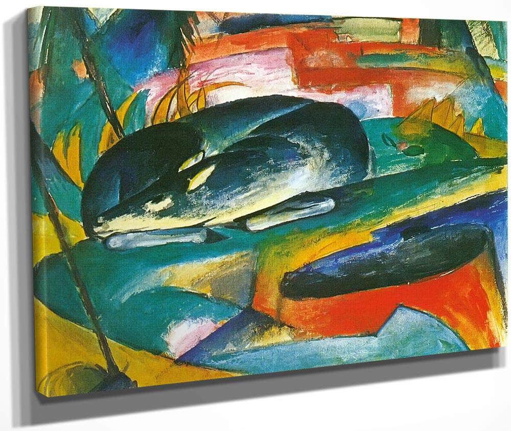 Sleeping Deer By Franz Marc Fine Art Print