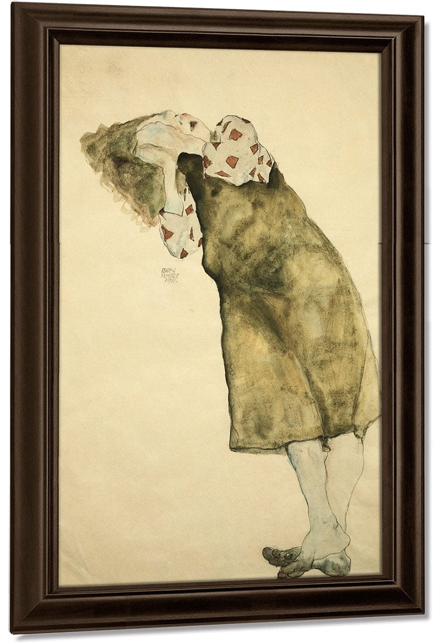 Sleeping Girl By Egon Schiele Fine Art Print