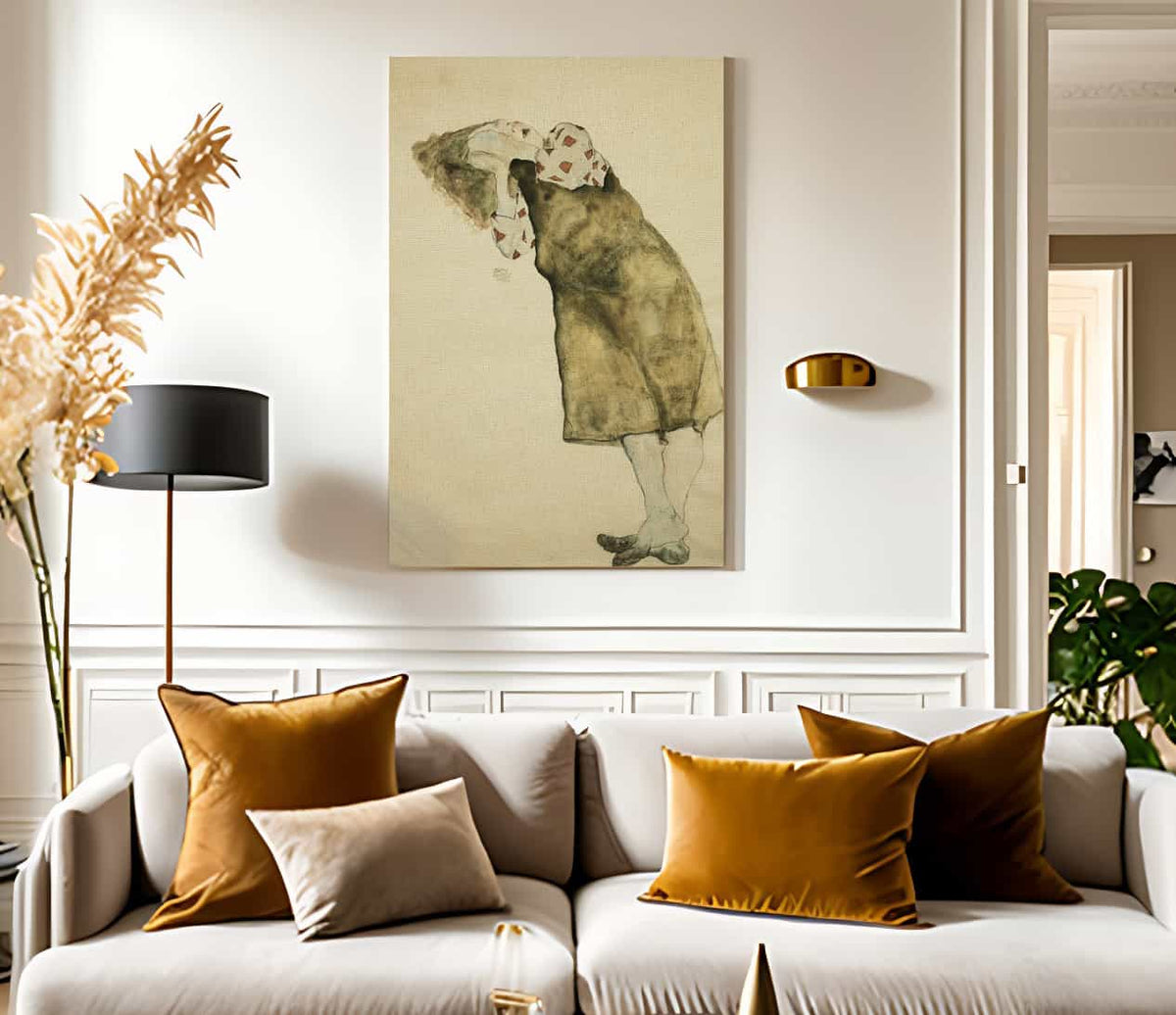 Sleeping Girl By Egon Schiele Fine Art Print