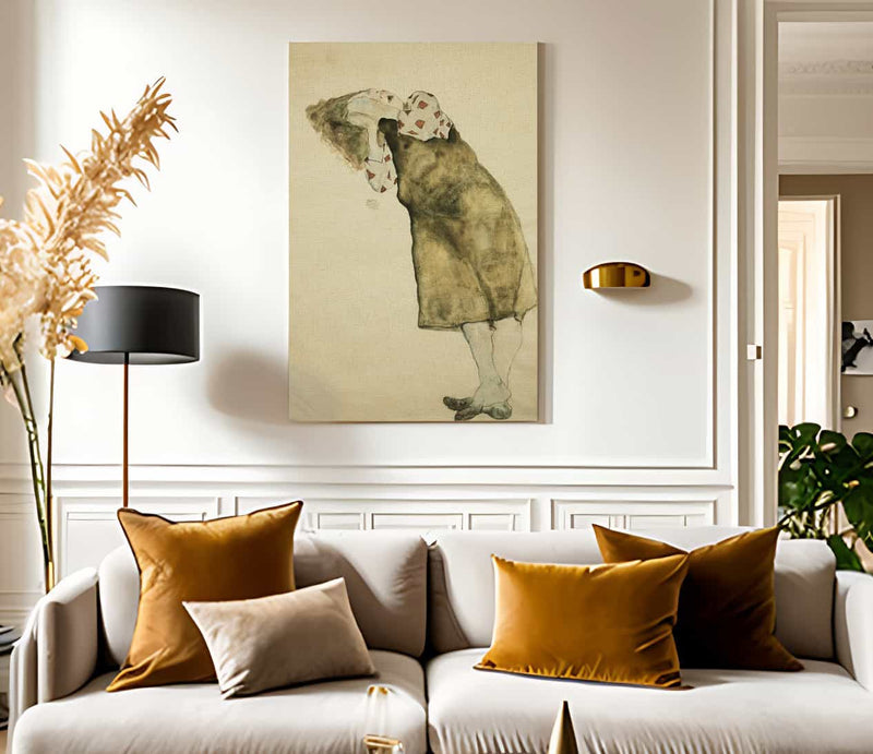 Sleeping Girl By Egon Schiele Fine Art Print