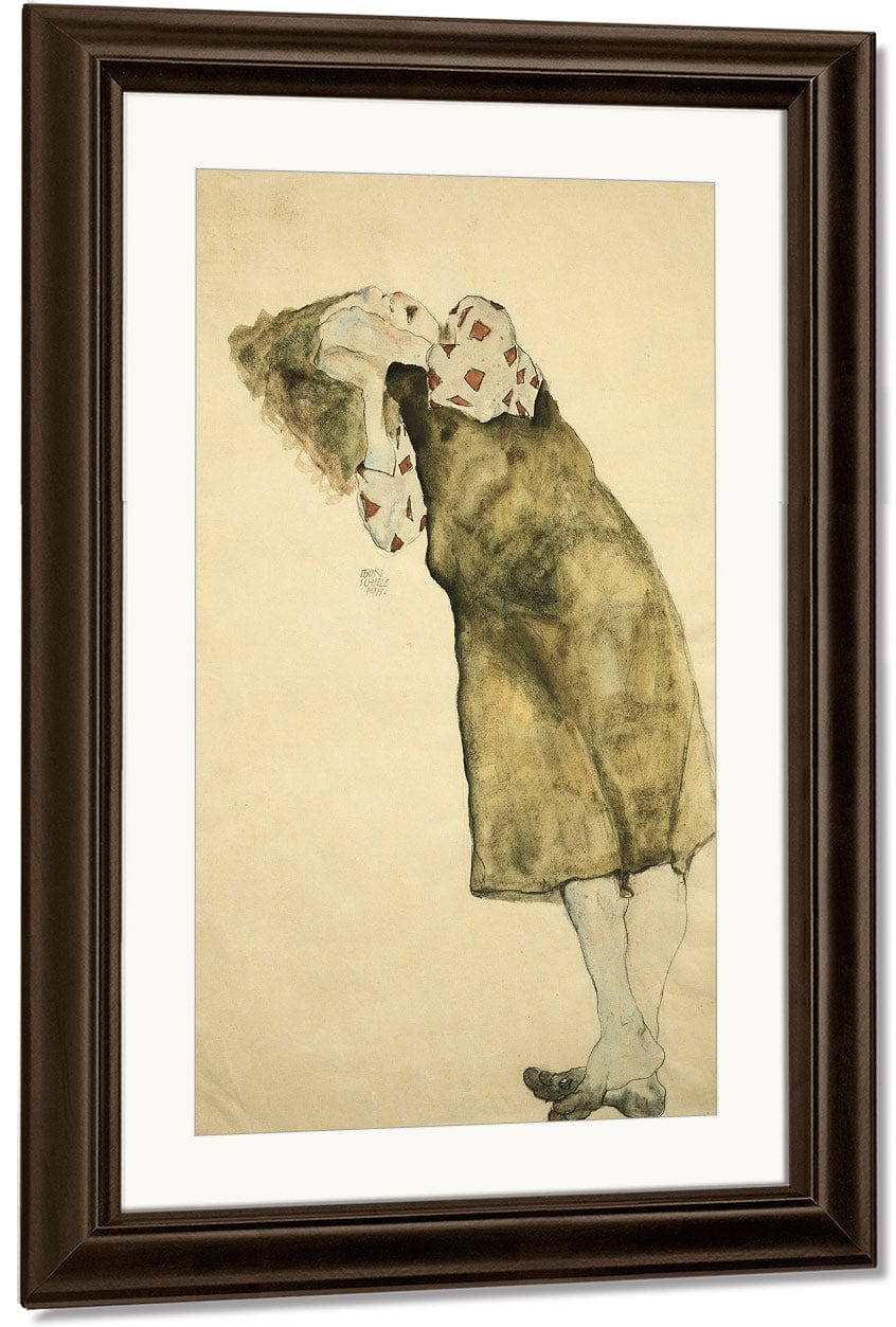 Sleeping Girl By Egon Schiele Fine Art Print