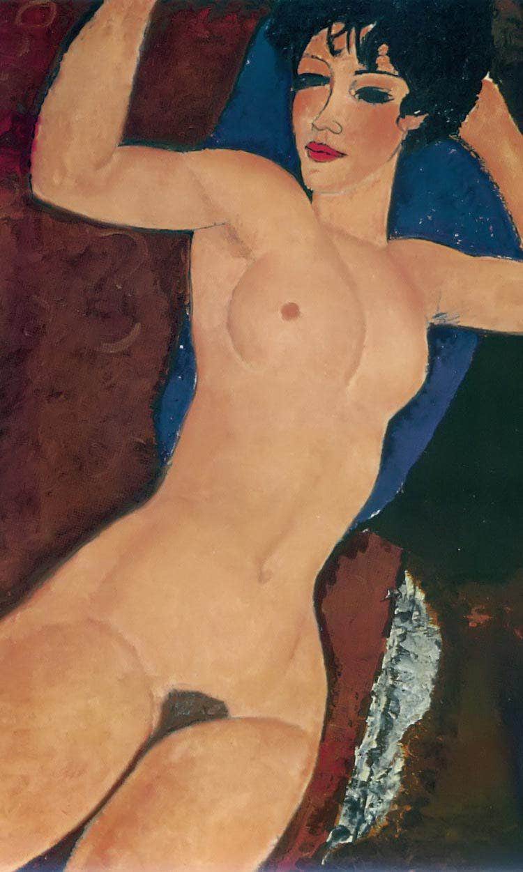Sleeping Nude With Arms Open 1917 By Amedeo Modigliani Fine Art Print