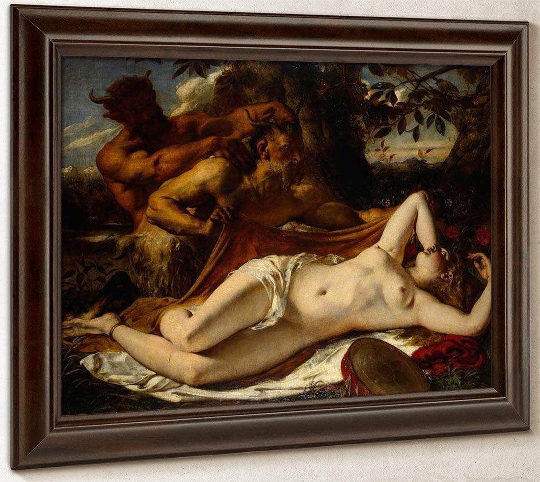 Sleeping Nymphs And Satyrs By William Etty Fine Art Print