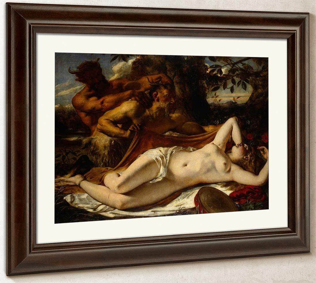Sleeping Nymphs And Satyrs By William Etty Fine Art Print