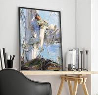 Sleeping Sailor Painting Henry Scott Tuke Canvas Art Fine Art Print