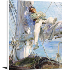 Sleeping Sailor Painting Henry Scott Tuke Canvas Art Fine Art Print