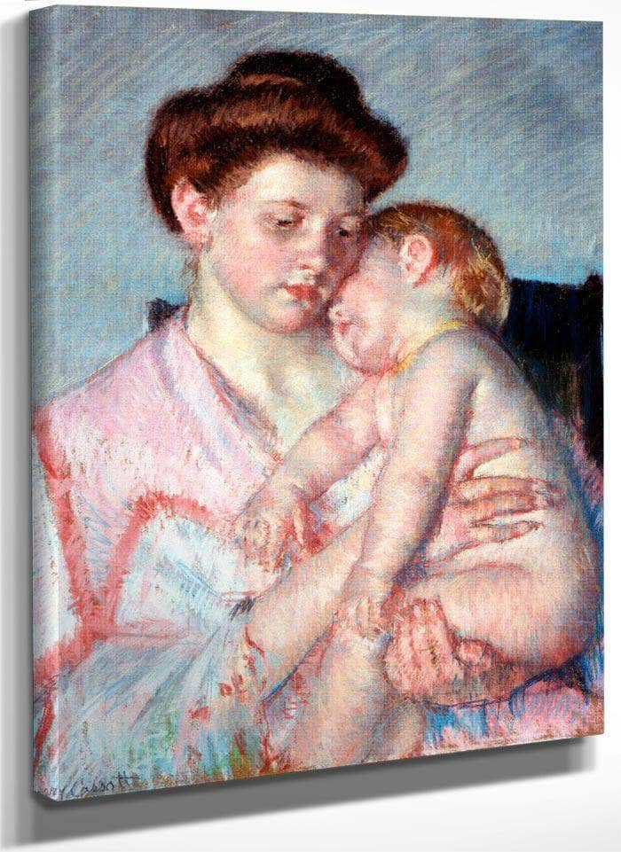 Sleepy Baby By Cassatt Mary Fine Art Print