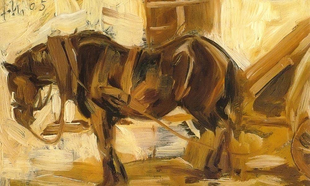 Small Horse Study Ii By Franz Marc Fine Art Print