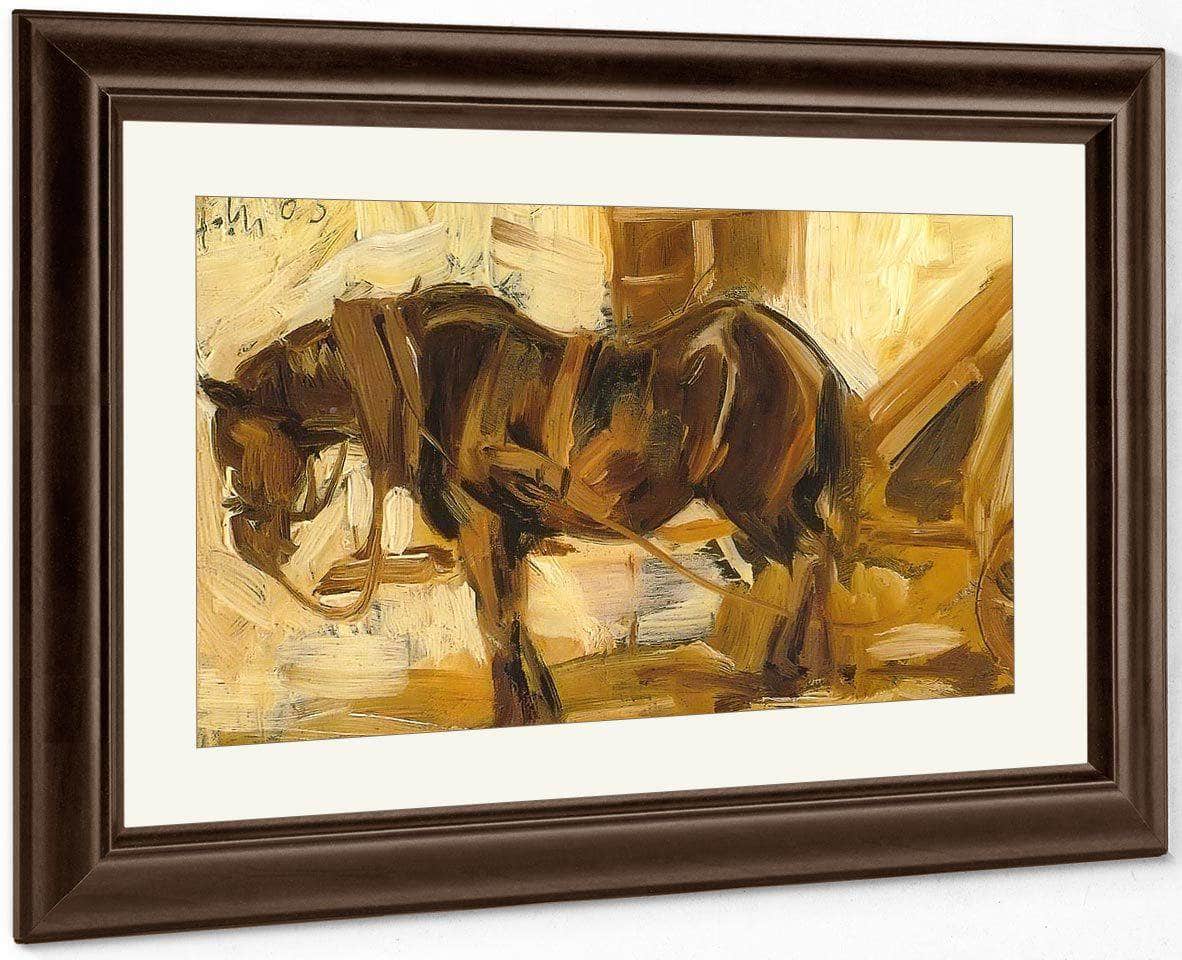 Small Horse Study Ii By Franz Marc Fine Art Print