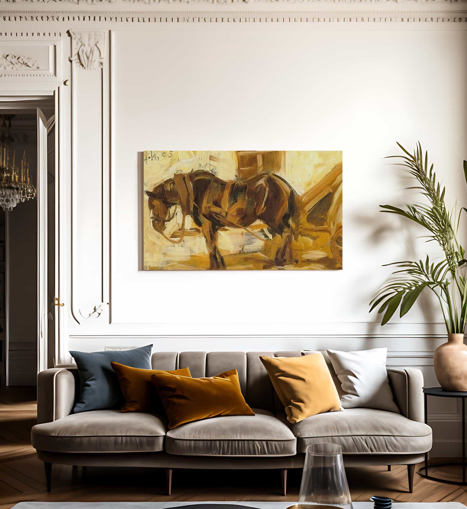 Small Horse Study Ii By Franz Marc Fine Art Print