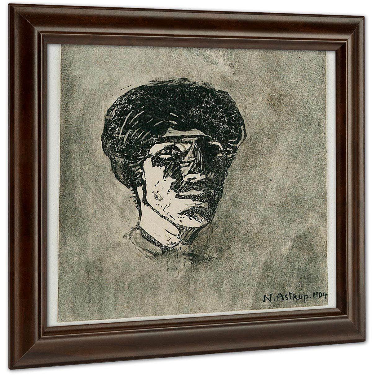 Small Self Portrait By Nicolai Astrup Fine Art Print