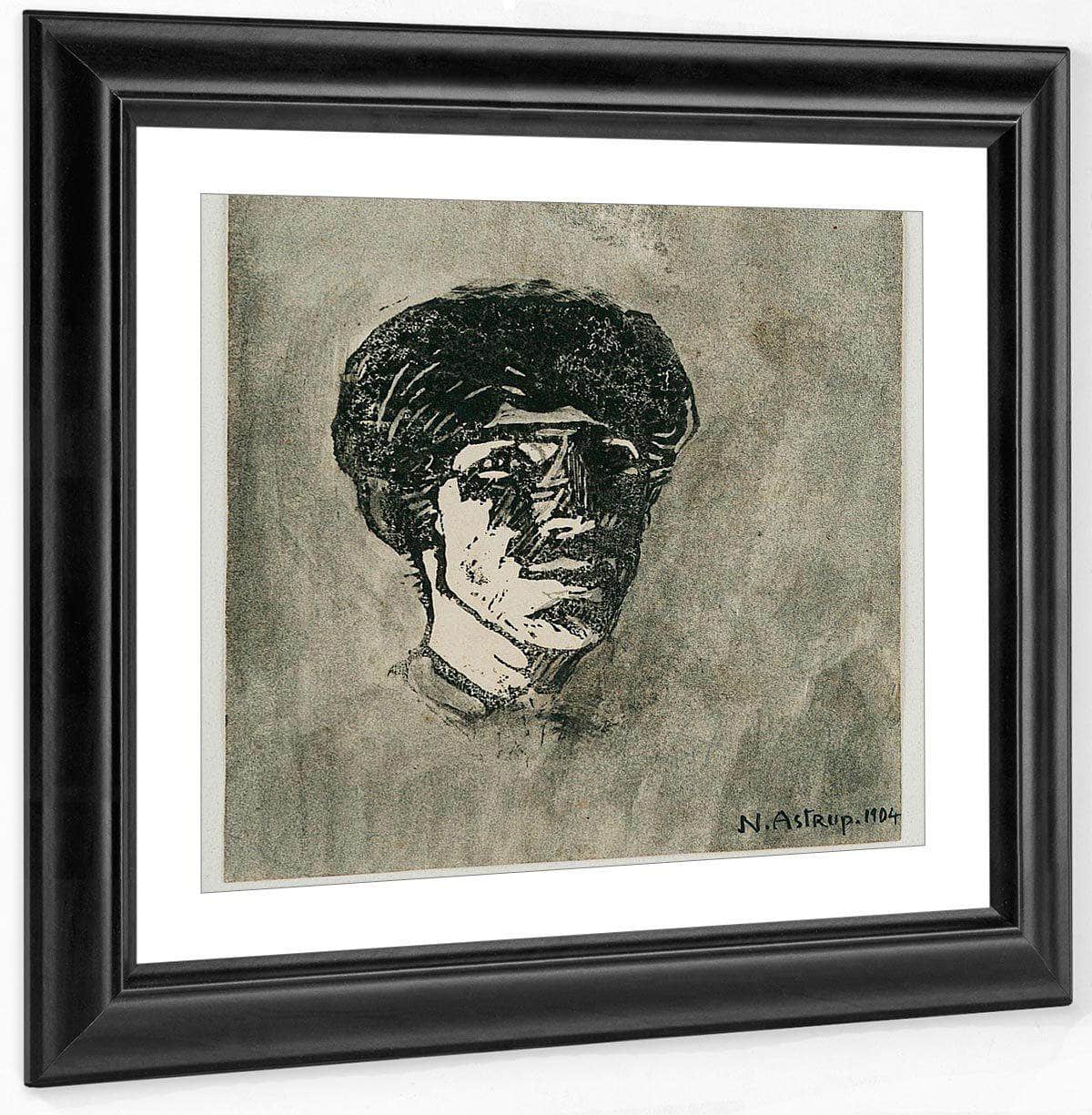 Small Self Portrait By Nicolai Astrup Fine Art Print