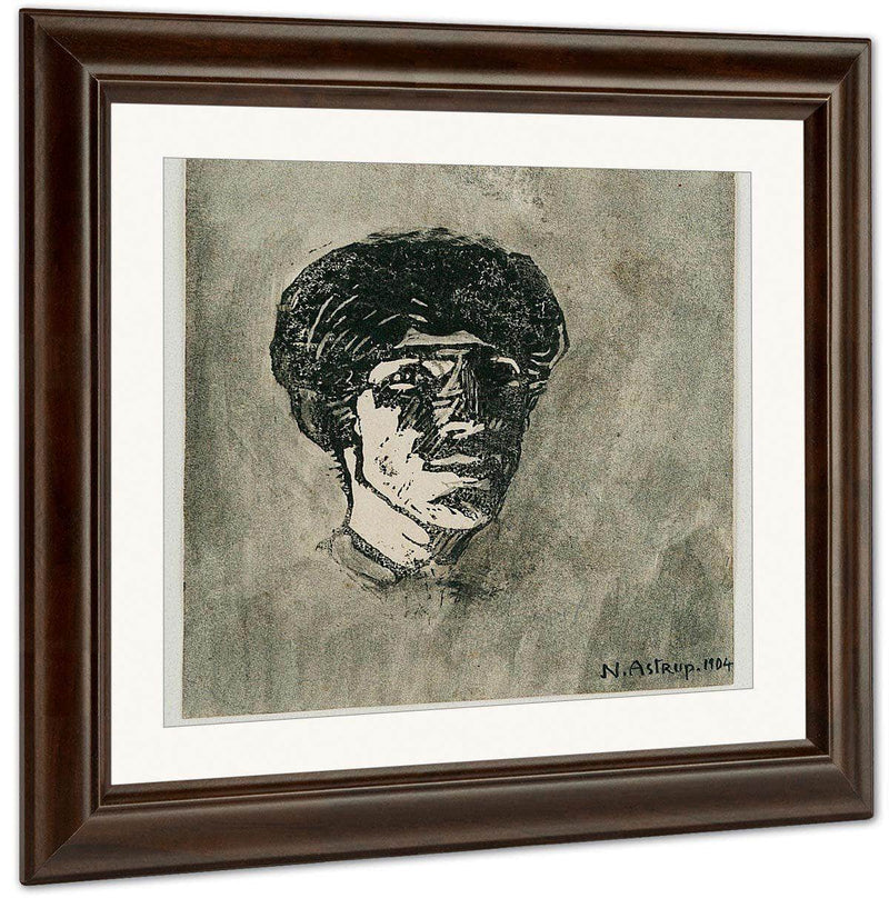 Small Self Portrait By Nicolai Astrup Fine Art Print