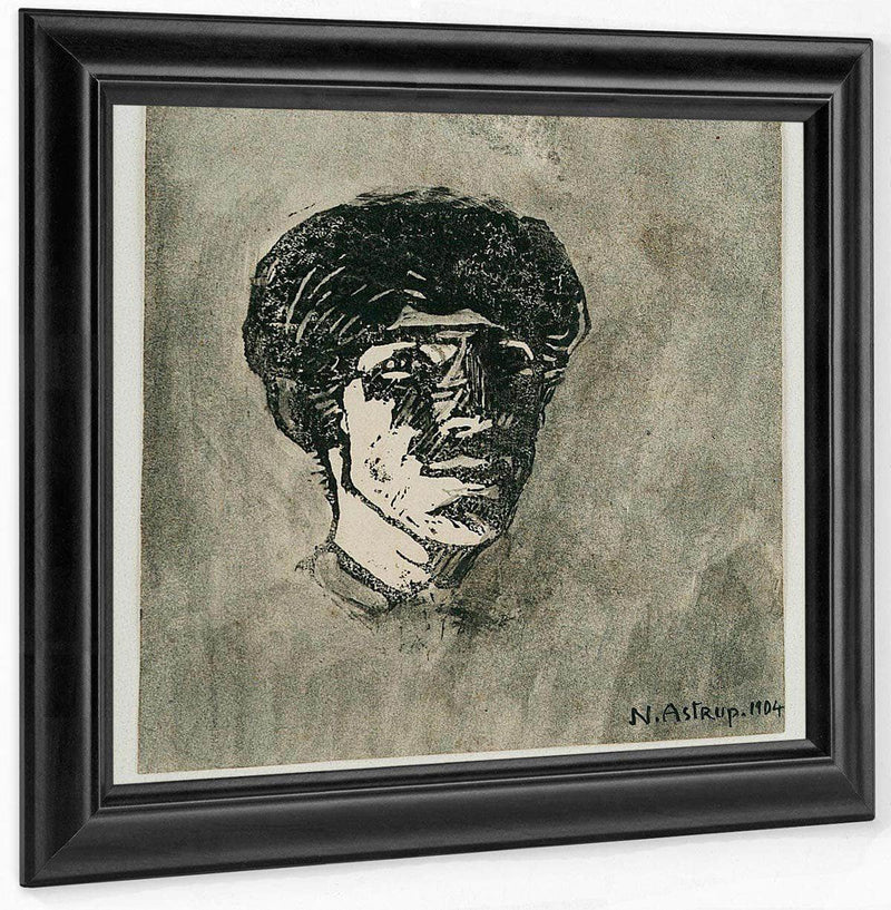 Small Self Portrait By Nicolai Astrup Fine Art Print