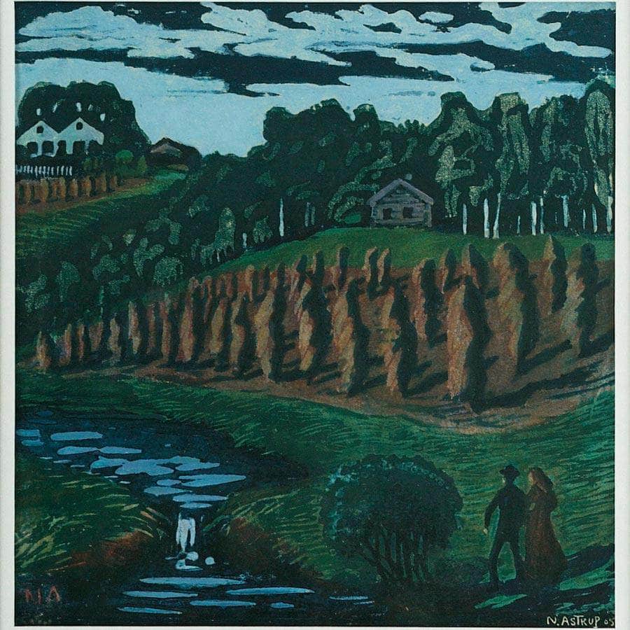 Small Stook By Nicolai Astrup Fine Art Print