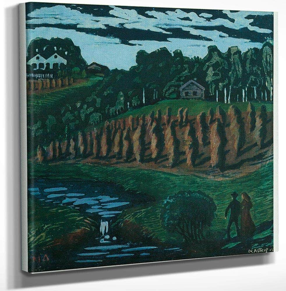 Small Stook By Nicolai Astrup Fine Art Print